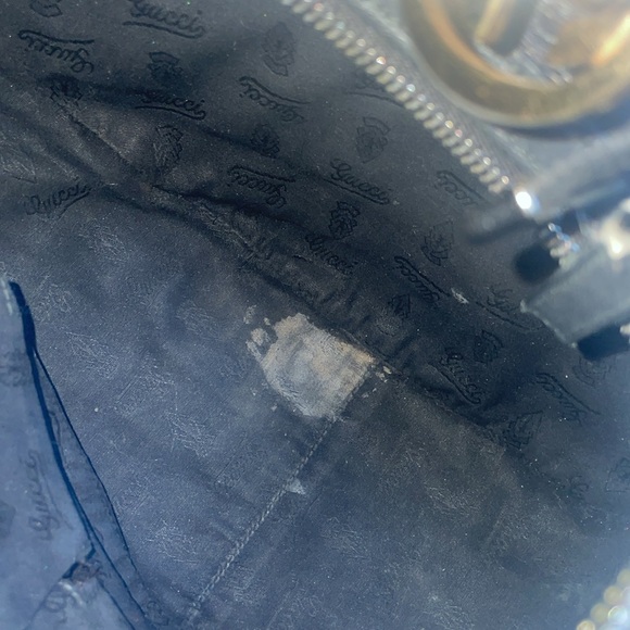 💯%Authentic Full inclu. Black Guccisima Hobo GoldSilver GG - Picture 15 of 16